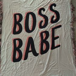 Boss Babe Reversible Throw-Brand New