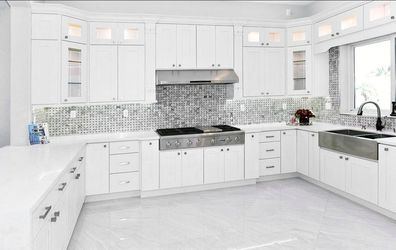 BRAND NEW  **(White Oak)**  KITCHEN AND BATHROOM CABINETS 