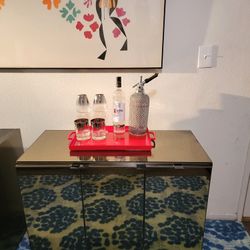 Vintage MCM Ello Cabinet Smoked-glass & Stainless *SLICK*COMPACT