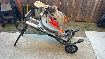 12” Miter saw $100 & miter saw Dolly $100.