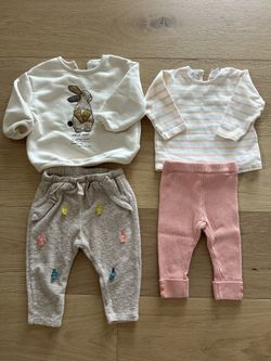 Lot of Zara baby girl 3-6mos clothes (tops, pants)