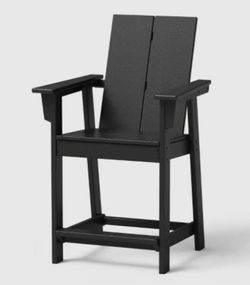 Moore Outdoor Counter Arm Chair Black