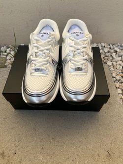 Chanel CC Logo Lace-Up Sneakers for Men – Silver
