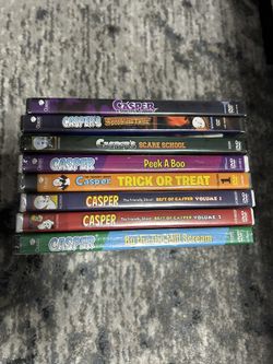 Set of 8 Casper The Ghost DVDs - Brand New - Never Opened - - - Perfect For Halloween!!! $30