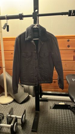 Small Dark Grey Sherpa Collar Jacket 