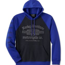 Men's Old English Stacked Bar & Shield Raglan Hoodie Size XL