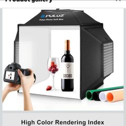 Photo Light Box 16x16 LED Studio Tent Kit with Backdrops Product Photography