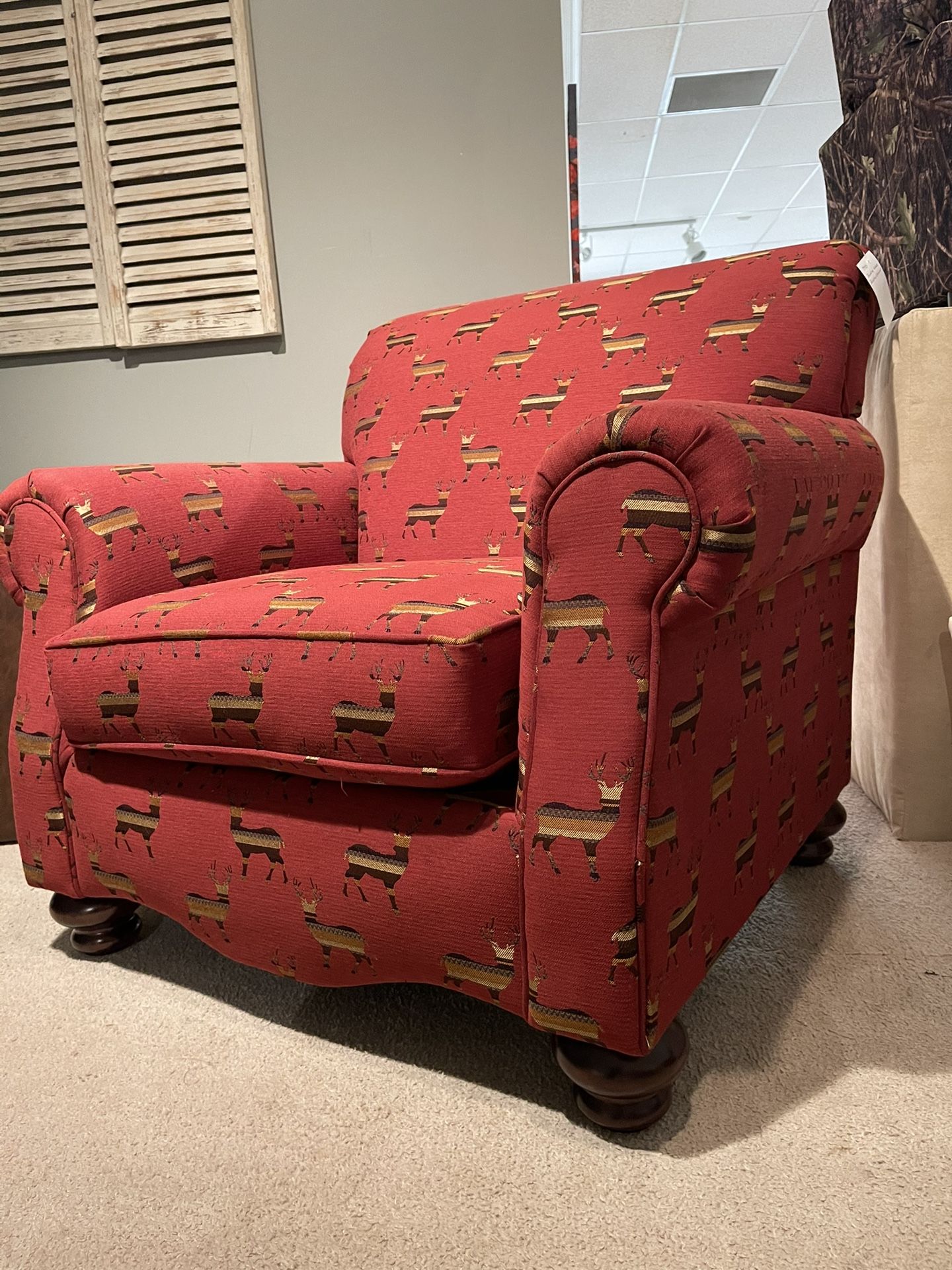 New accent chair fabric upholstered