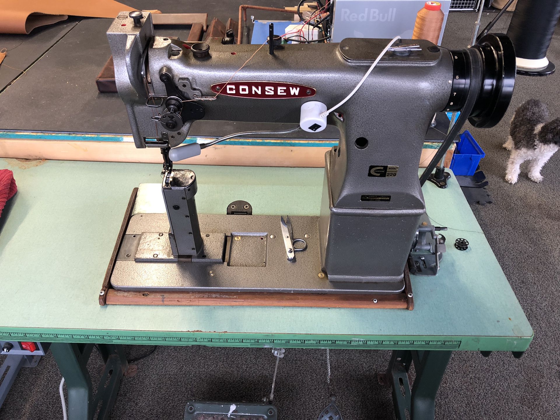 Consew 229 Post Bed Industrial Sewing Machine.