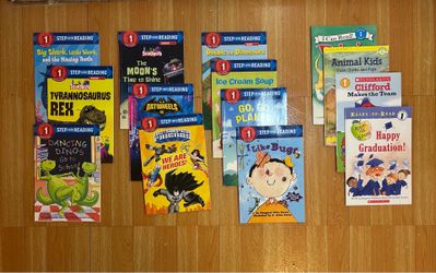 Kids Beginner Reading Book Bundle – Level 1 Readers – Great Condition 📚🦖🦈