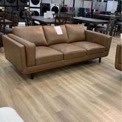 Abbyson Taverly Leather Sofa