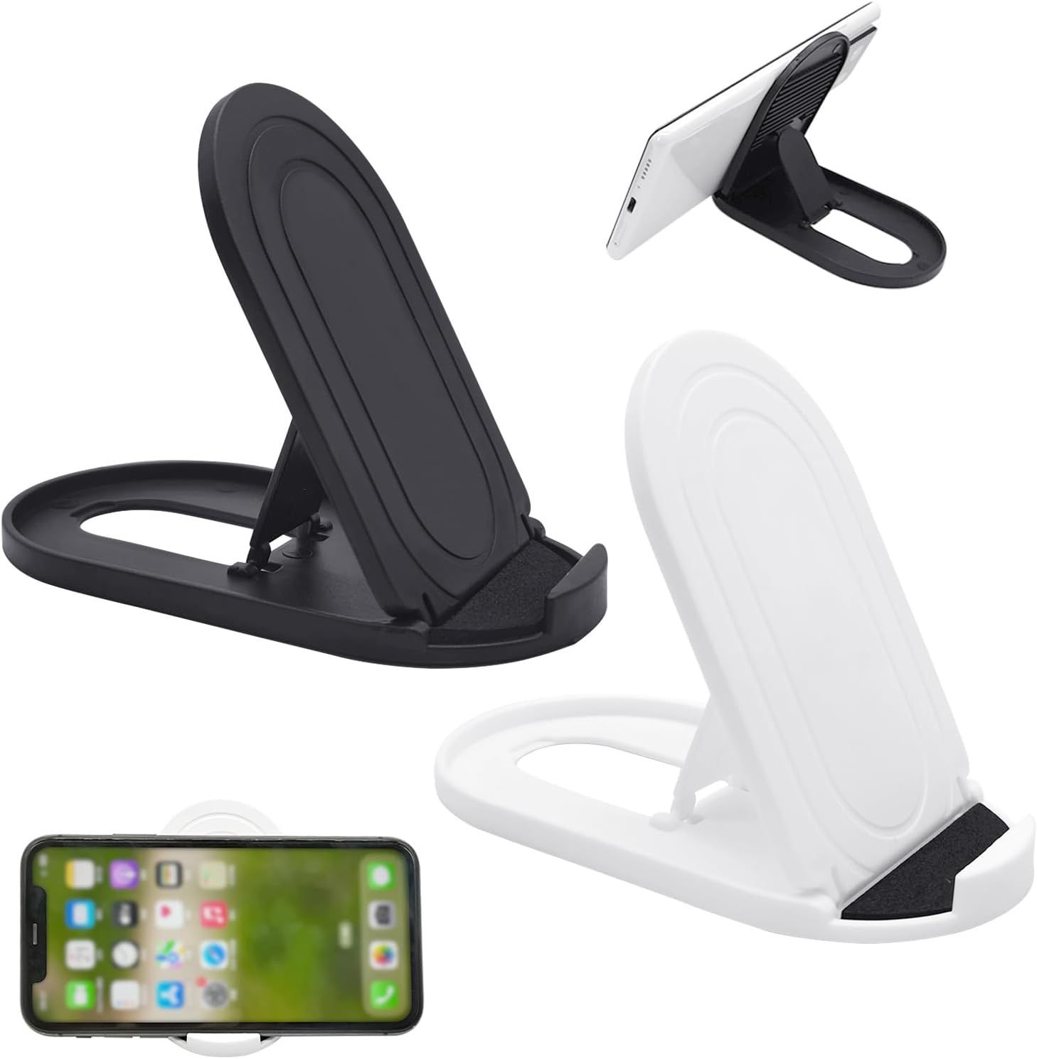Cell Phone Stand, 2 Pack Portable Foldable Desktop Cell Phone Holder- | IPhone, Samsung, etc.
