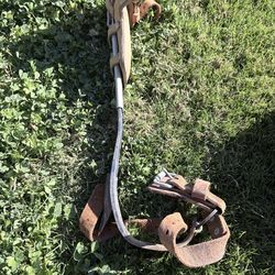 Tree climbing belt and picks