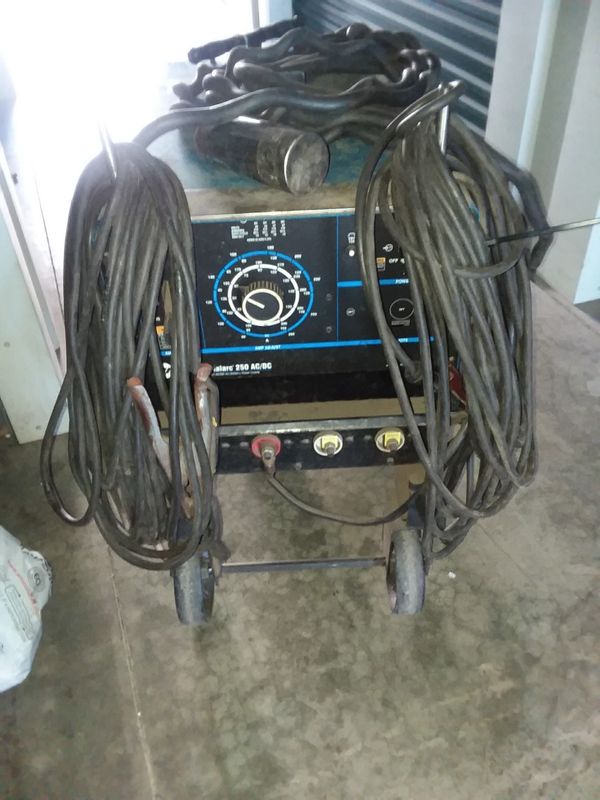 Many items for sell welder Miller with 100 ft welding leads and 50