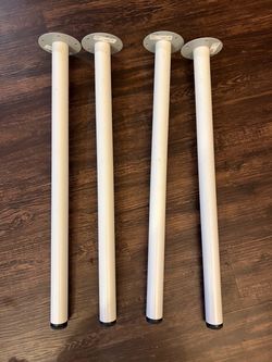 Lot of 4 / IKEA ADILS Table Desk Leg 27 1/2" x 1 5/8" White