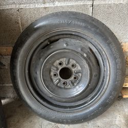 (T125/90D16) Spare Tire And Rim. Fits Honda/Acura Sedans And Coupes 5 Lug 19mm Lug Nuts. 
