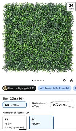 24 total: greenery/artificial plant wall decor