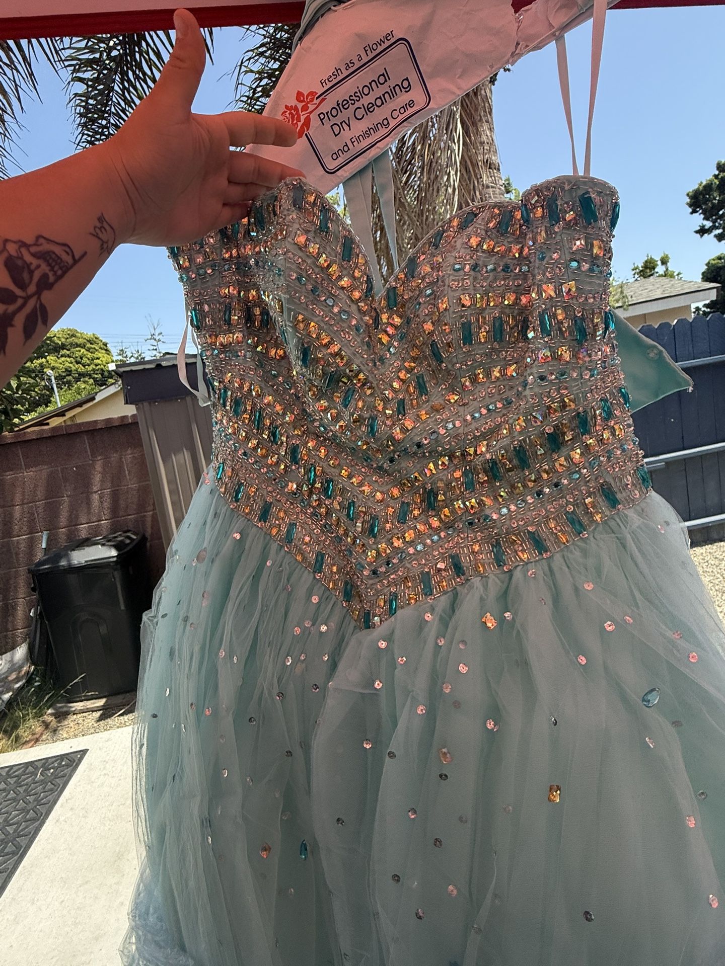 Light Blue QuinceaƱera Dress