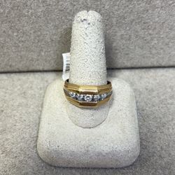 Wedding Gold Diamond Band 