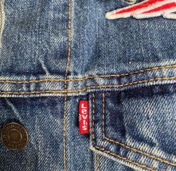 Vintage patriot jean jacket