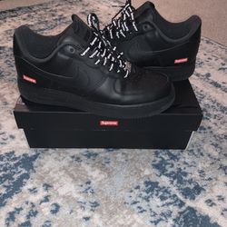 Supreme Air Force 1s Black (With Proof Of Authentication)