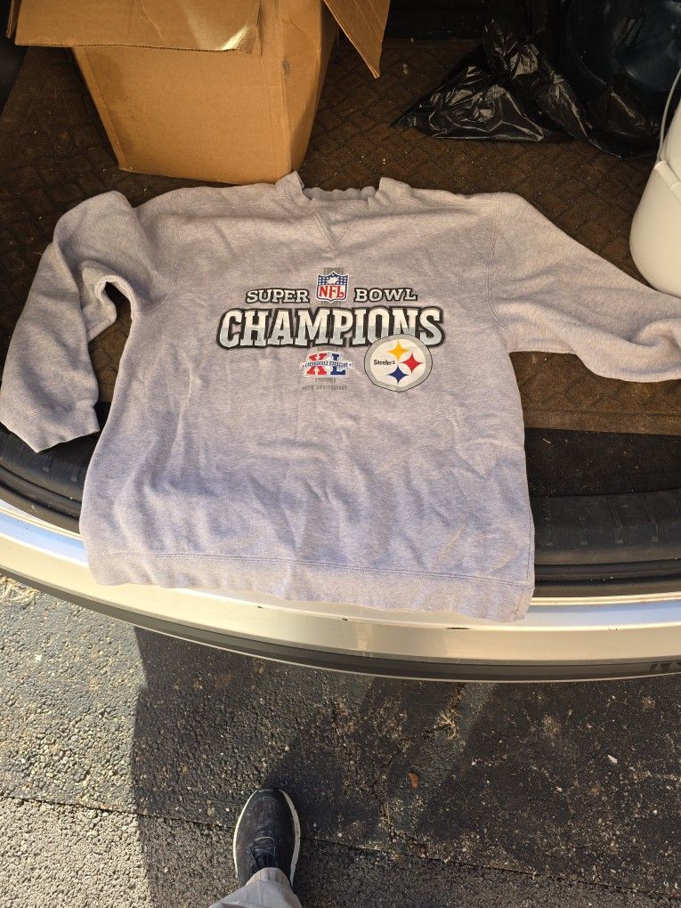 Steelers SB 40 Grey Sweatshirt