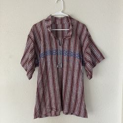 Men’s Tunic Stripe Shirt Large