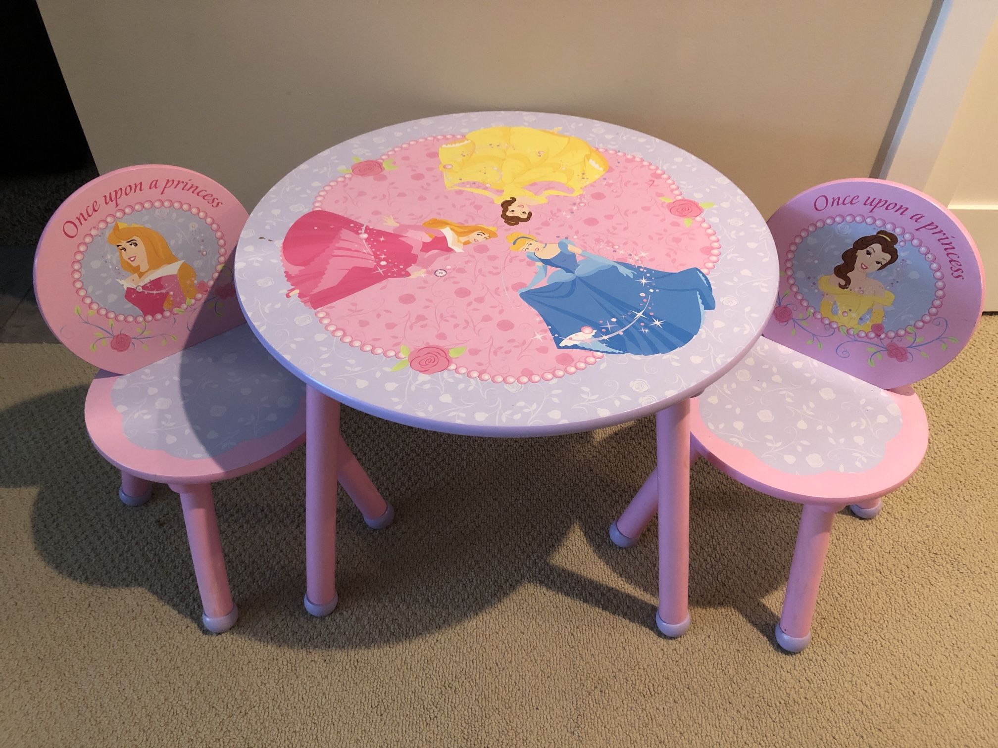 Disney Princess Table And 2 Chairs