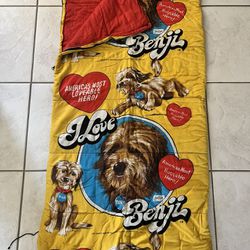 Vintage Multi-Color Youth Kids Teens Sleeping Bag Benji The Movie Dog Camping