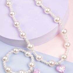 $8 Big Pearls Necklace  And Bracelet Set!  For Toddlers . 