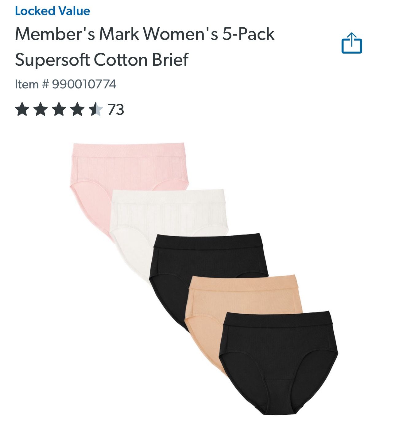 New 5 pack super soft cotton briefs
