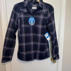 Columbia Blue Ridge Plaid Shirt Long-Sleeve Women's Small