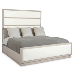 Axiom Linear Grey King Panel Bed