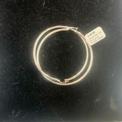 Silver Hoop Earrings 