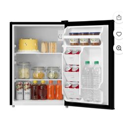 black mini refrigerator