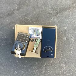 Entry Door Lock - Electronic Keypad Deadbolt Lock ; 16 Anti  Peeping Passwords- Key - Bluetooth Control