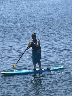 Blue Hard Plastic Paddleboard