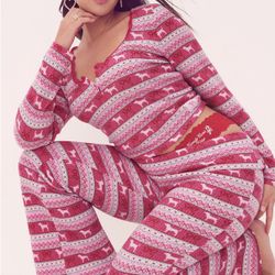 New PINK XLOVESHACKFANCY PJ SET SMALL