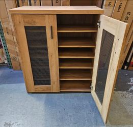 Mesh ventilated shoe cabinet