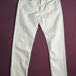 LEVIS 502 MENS REGULAR TAPER 100% Cotton YELLOW CREAM BEIGE DENIM JEANS 28w /30L