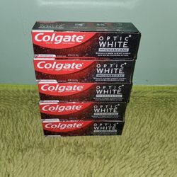 5 Colgate Optic White With Charcoal Cool Mint Paste 4.2oz