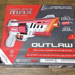 DART ZONE MAX OUTLAW Foam Nerf Dart Blaster