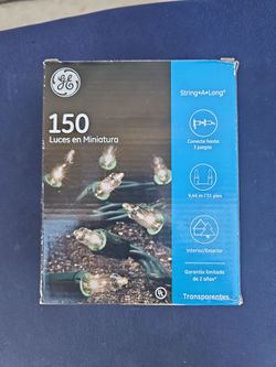 GE String-A-Long 150 Mini Clear Christmas Lights