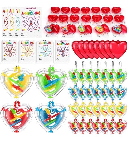 Sets Valentines Day Heart Maze