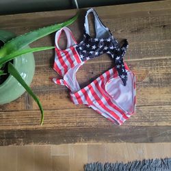 Red White And Blue One Piece Swimsuit 2-3T