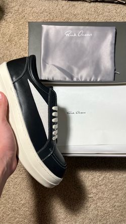 Rick Owens Low-Top Leather Sneakers