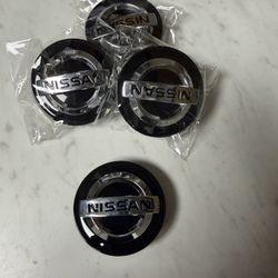 Set of 4 Black Wheel Center Caps for  Nissan Sentra Replacement Rim Covers