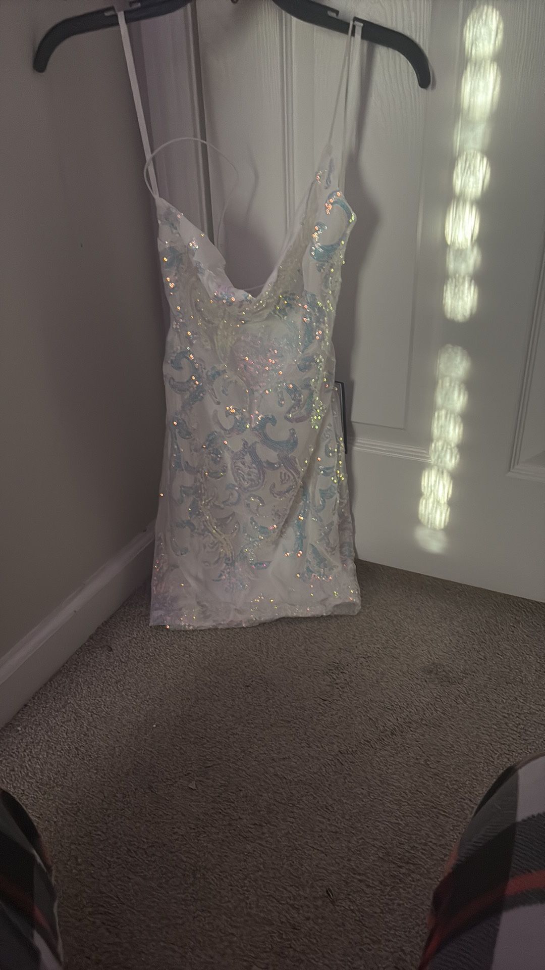 White Sequin dress