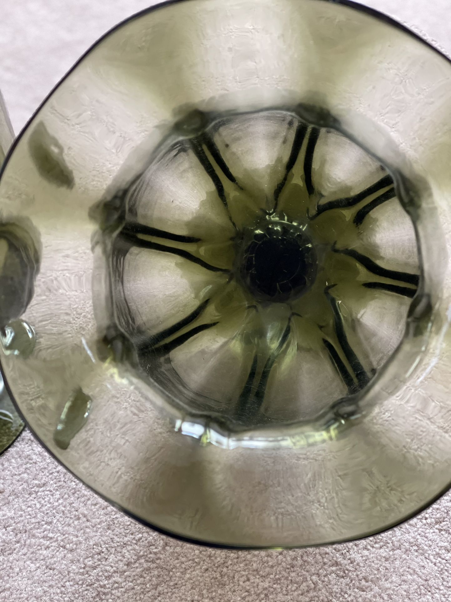 VINTAGE Tall Green Gorgeous Vase / Candleholder