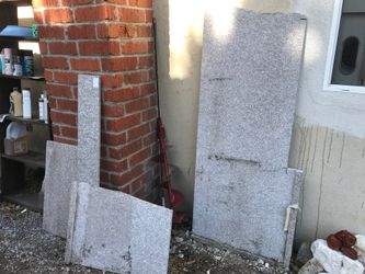 Granite slab and pieces